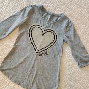 3/$15 Girls Justice sequins sweatshirt